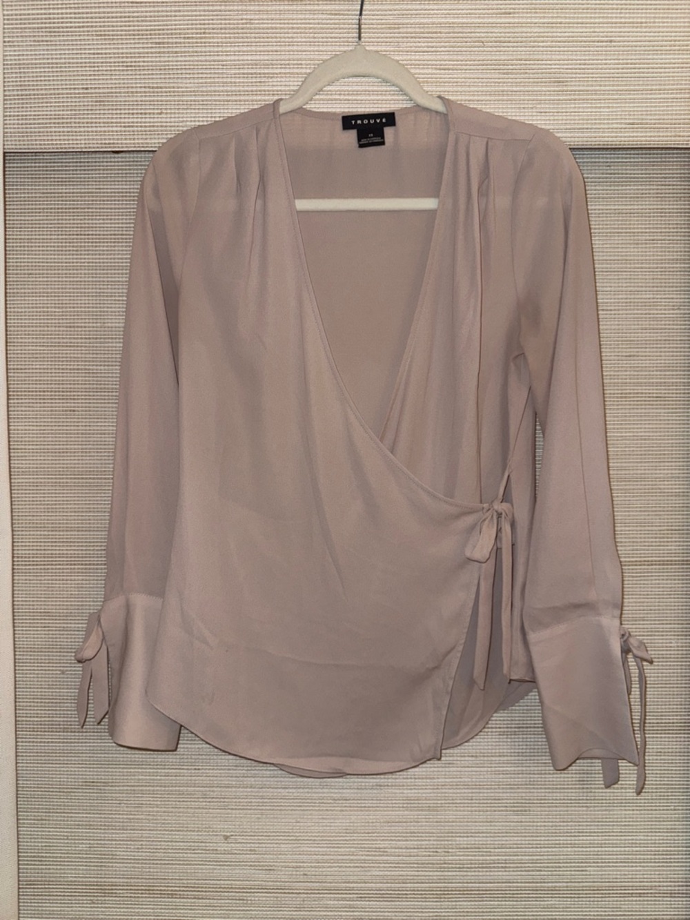 Trouvé - Blush Pink Wrap Blouse - Size XS